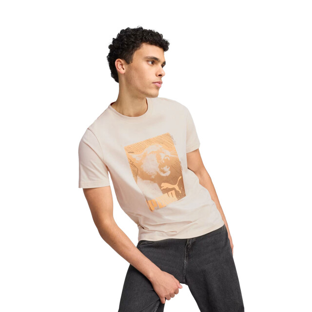 Remera de Hombre Puma Graph Photoprint Beige Arena