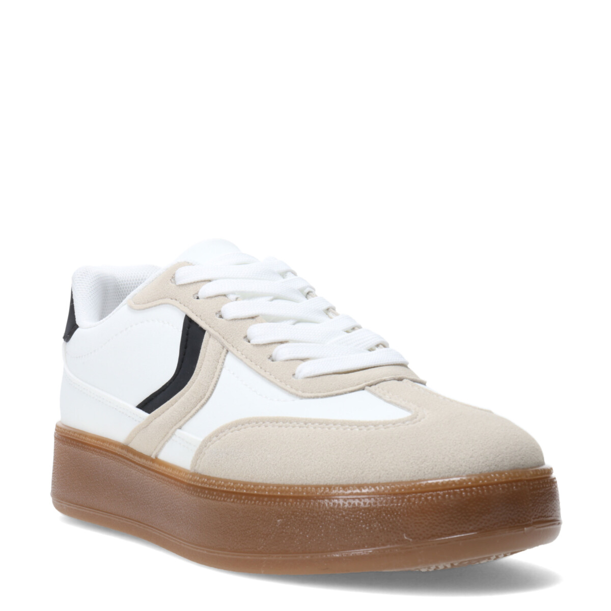 Championes de Mujer Miss Carol PUPEF con suela caramelo - Blanco - Beige 