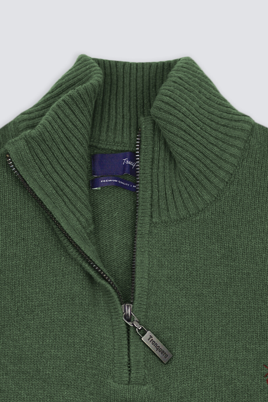 Remera Medio Cierre Criollo Verde Claro