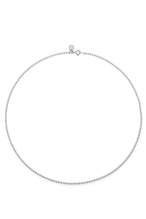 CADENA CON BOLAS BAÑADA EN PLATA DE LEY Colgante