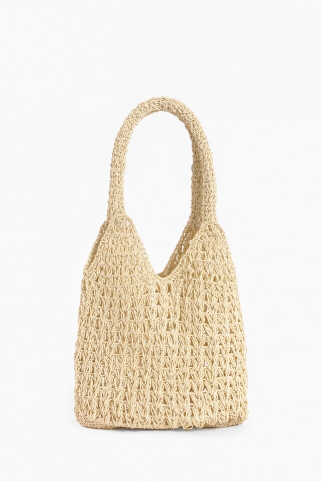 Bolso shopper tejido crudo