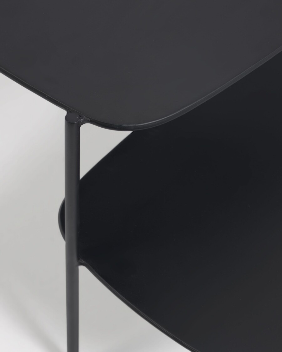 Mesa auxiliar Wigan metal negro 62 x 58 cm Mesa auxiliar Wigan metal negro 62 x 58 cm