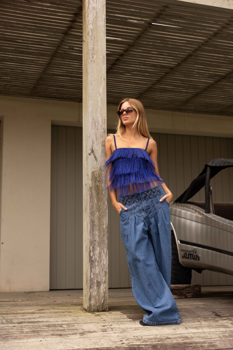 Cross Pants Vaquero Oscuro