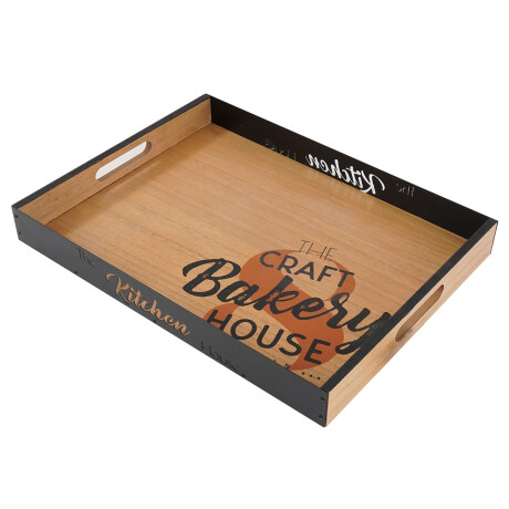 Bandeja de madera y metal Bandeja de madera y metal