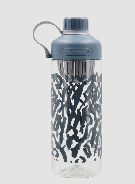 Botella fitness print Azul