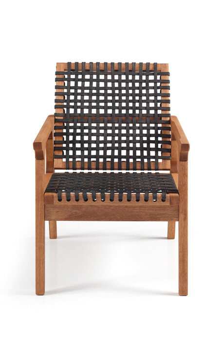 TRACO POLTRONA POLTRONA TRACO CUERDA NEGRA 58x72x83CM JATOBA