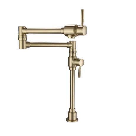 Griferia Mesadas Llena Ollas Monocomando Industrial Oro Mate Solo Agua Fria 000