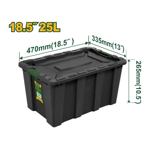 Contenedor Plástico Apilable 25L Negro Jadever Contenedor Plástico Apilable 25L Negro Jadever