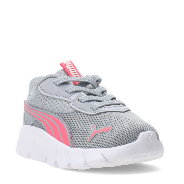 Championes de Niños Puma Flexfocus Modern Gris - Rosa