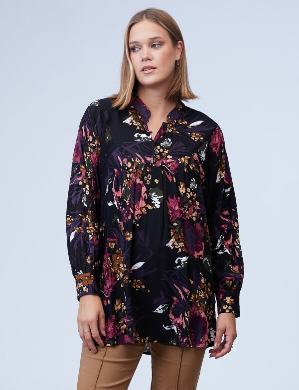 Blusa Flores NEGRO/MULTI