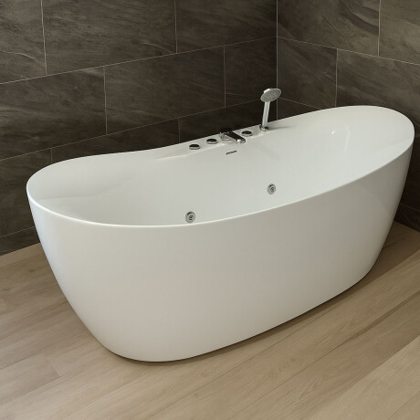 HIDROMASAJE EN ACRILICO PURO INCL 12 JETS + LUZ LED + CASCADA + PARLANTE EXT BLANCO