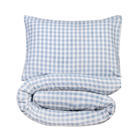 ACOLCHADO FIBRA-SUAVE CELESTE SQUARES KIDS