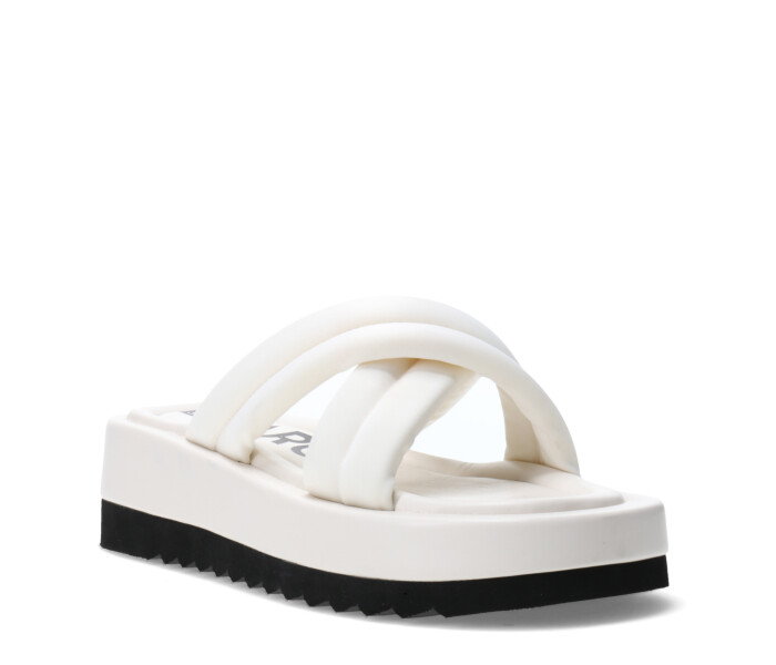 Sandalia de Mujer Miss Carol SINPO descalza con tiras cruzadas de neopreno Blanco Hueso