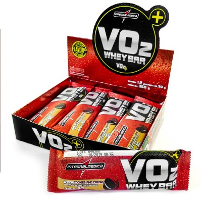 Barra Proteica Whey Bar V02 Cookies & Cream Caja 12 Uds. Barra Proteica Whey Bar V02 Cookies & Cream Caja 12 Uds.