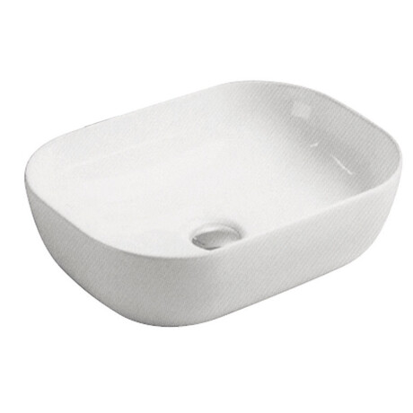 Bacha rectangular de loza blanca para apoyo 45.5X32X13.5 000