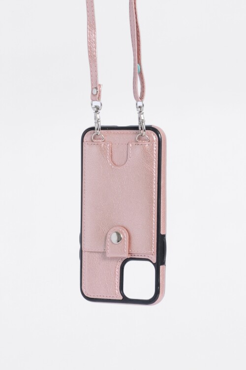 Carcasa iPhone 11 Pro con asa ajustable rosa