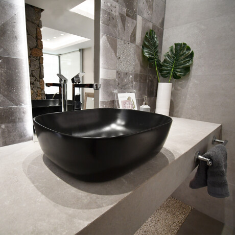 Bacha De 49X39.5X15 Negro Mate Incluye Valvula Sin Desborde 000