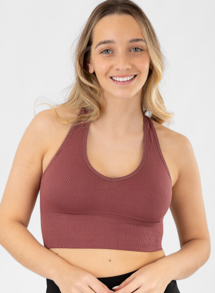 Top deportivo sin costura Bordeaux