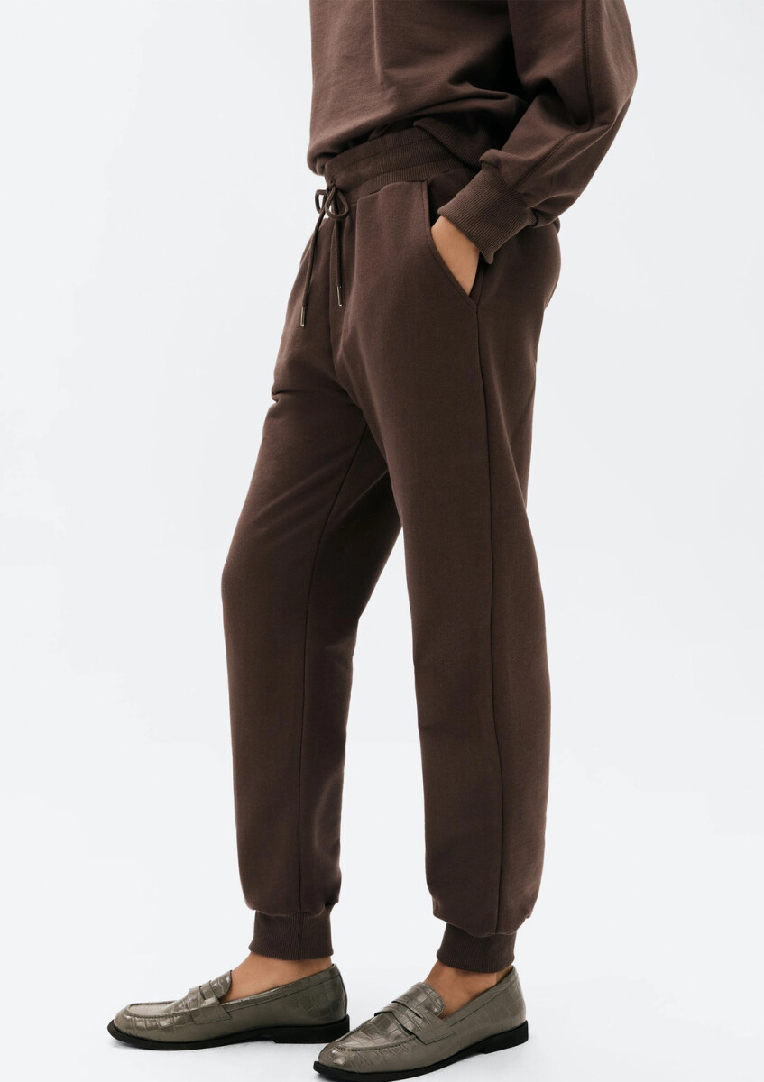 PANTALÓN BABUCHA DE ALGODÓN - MARRÓN 