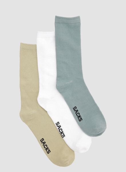 Pack x 3 medias hombre lisas media caña Variante 11