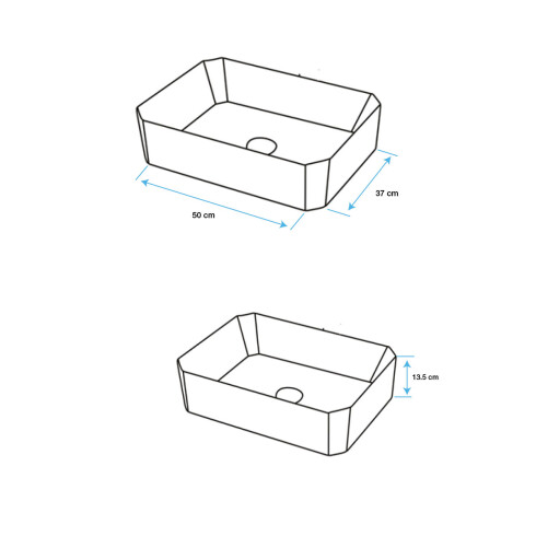 Bacha Lavatorio De Apoyar Aqualia 50X37X13.5 Blanca 000