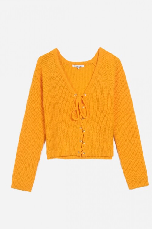 Buzo con ojalillos delanteros AMARILLO