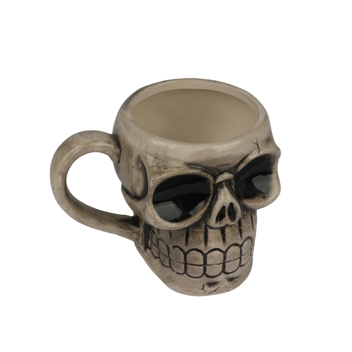 Taza con diseño de calavera 