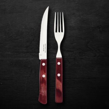 JUEGO CUBIERTOS PARA ASADO TRAMONTINA POLYWOOD 12 PIEZAS JUEGO CUBIERTOS PARA ASADO TRAMONTINA POLYWOOD 12 PIEZAS