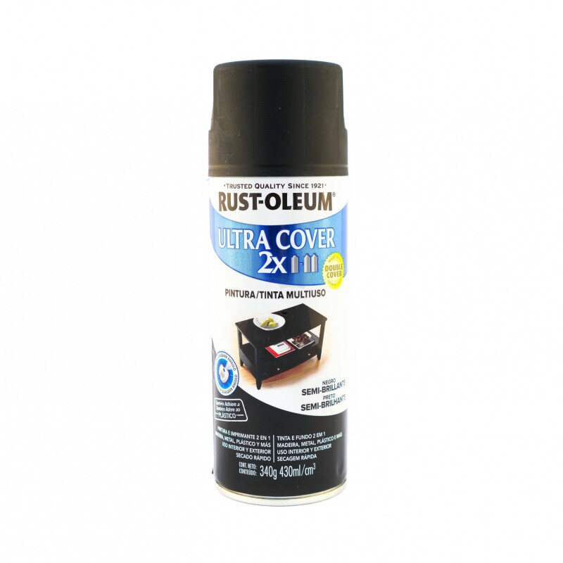 AEROSOL ULTRA COVER 2X NEGRO SEMI-BRILLANTE- 340GR AEROSOL ULTRA COVER 2X NEGRO SEMI-BRILLANTE- 340GR
