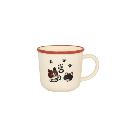 Taza vintage cerámica gatitos Blanco