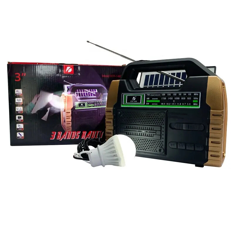 Radio parlante bluetooth KTF-1469 linterna carga solar Radio parlante bluetooth KTF-1469 linterna carga solar