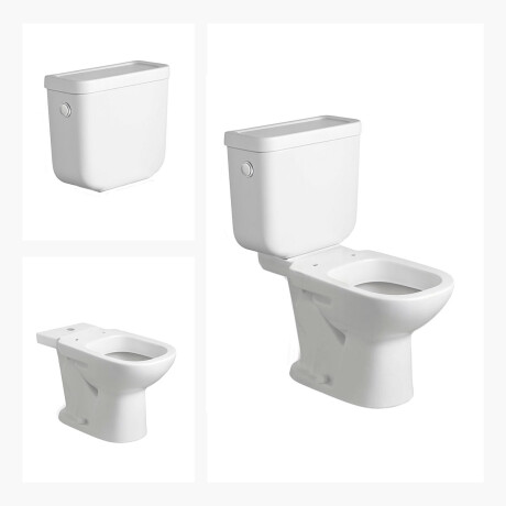 Juego De Loza Incluye Inodoro y mochila Ferrum Bari BLANCO