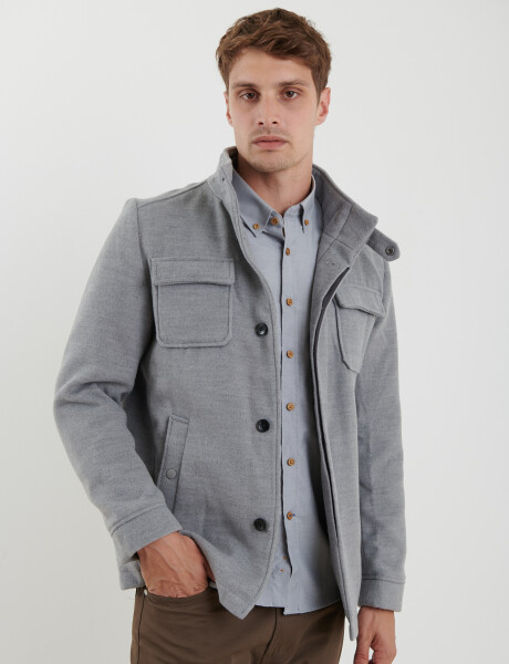 300256 SOBRETODO HARRINGTON LABEL Gris