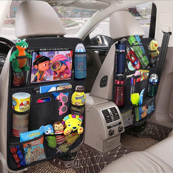 Organizador Auto Respaldo Asiento Tablet Varios Bolsillos Organizador Auto Respaldo Asiento Tablet Varios Bolsillos