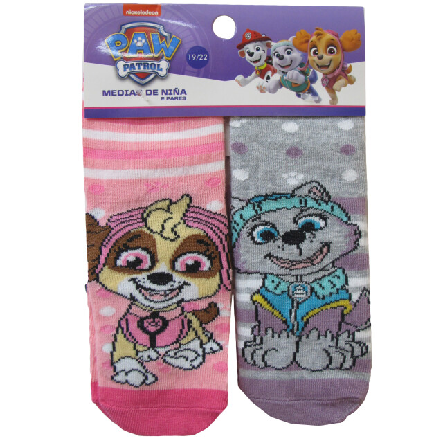 Medias de Niños Disney x2 Paw Patrol Rosa - Fucsia - Gris