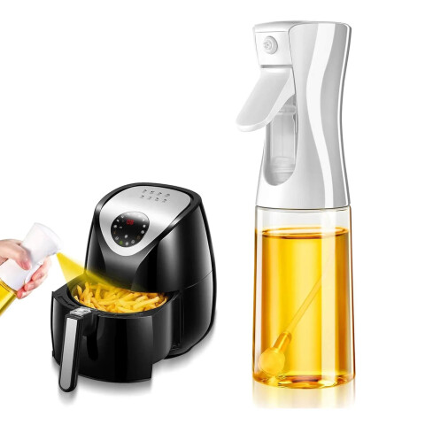 Pulverizador de Aceite 220 ml | Spray de Cocina Saludable, Preciso y Reutilizable para Air Fryer y Ensaladas Blanco Pulverizador de Aceite 220 ml | Spray de Cocina Saludable, Preciso y Reutilizable para Air Fryer y Ensaladas Blanco