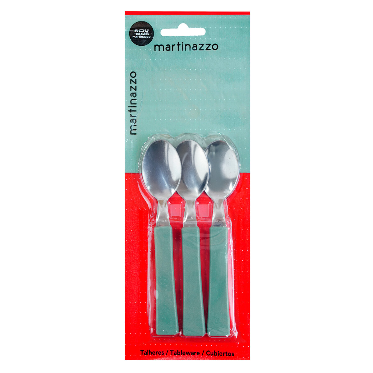 Cuchara de te x3 verde linea Opa Martinazzo 