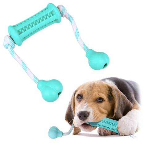 Juguete Perro Masticable Mordillo Mordedor Limpieza Dental Variante Color Celeste