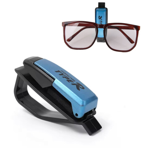 Clip Soporte Lentes o Gafas Parasol De Auto Sujetador Variante Color Azul