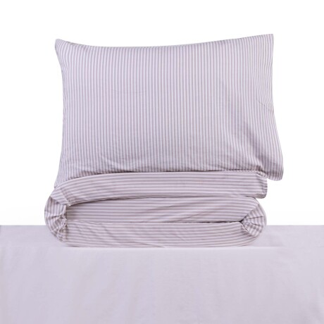 JUEGO SÁBANAS QUEEN ALGODON BLANCO PINSTRIPE 180H BLANCO BEIGE