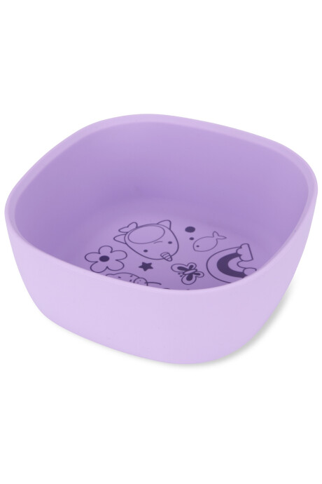 Bowl de silicona, púrpura Sin color