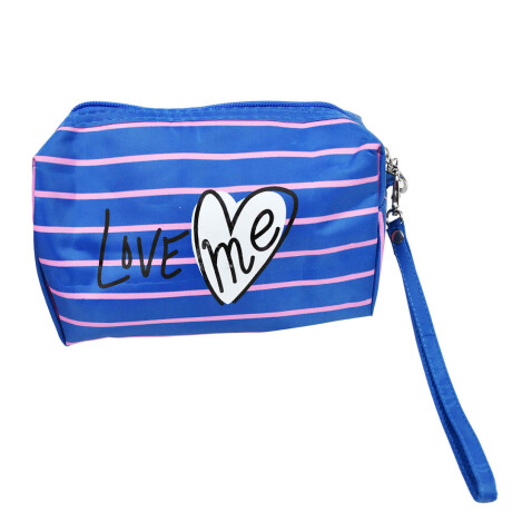 COSMETIQUERO CUADRADO DE PVC RAYADO LOVE ME COSMETIQUERO CUADRADO DE PVC RAYADO LOVE ME