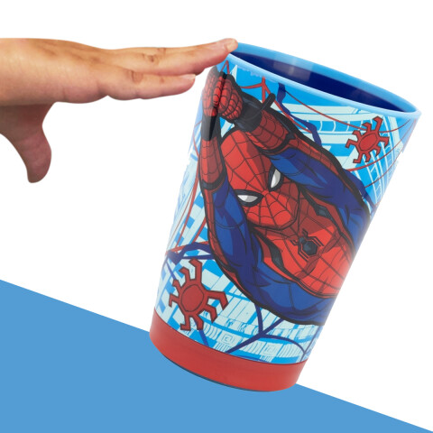 Vaso Plástico Antivuelco Spiderman 470 ml U