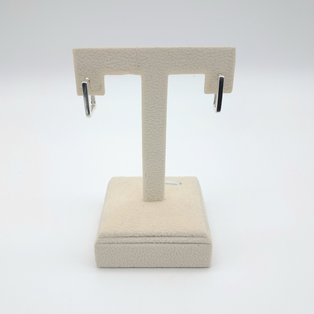 Par de aros de plata 925, CUADRADOS. 