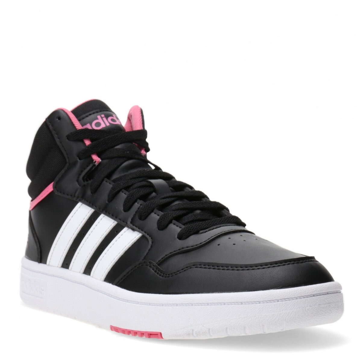 Championes de Mujer Adidas Hoops 3.0 Mid Adidas - Negro - Blanco - Rosa 