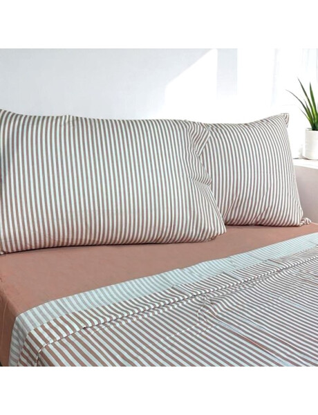 JUEGO DE SABANAS ALGODON 180H QUEEN 160x200+35CM RAYAS ROSA CANNON JUEGO DE SABANAS ALGODON 180H QUEEN 160x200+35CM RAYAS ROSA CANNON