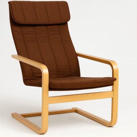 Sillón Individual Flex Marrón de Diseño Nórdico con Estructura de Madera – Ideal para Living, Dormitorio u Oficina Sillón Individual Flex Marrón de Diseño Nórdico con Estructura de Madera – Ideal para Living, Dormitorio u Oficina