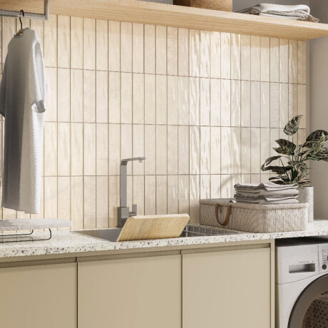 Ceramica Beige brillo 6X24Cm Pared GAMAS DE BEIGE