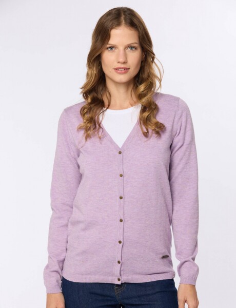 CARDIGAN CLÁSICO Lila