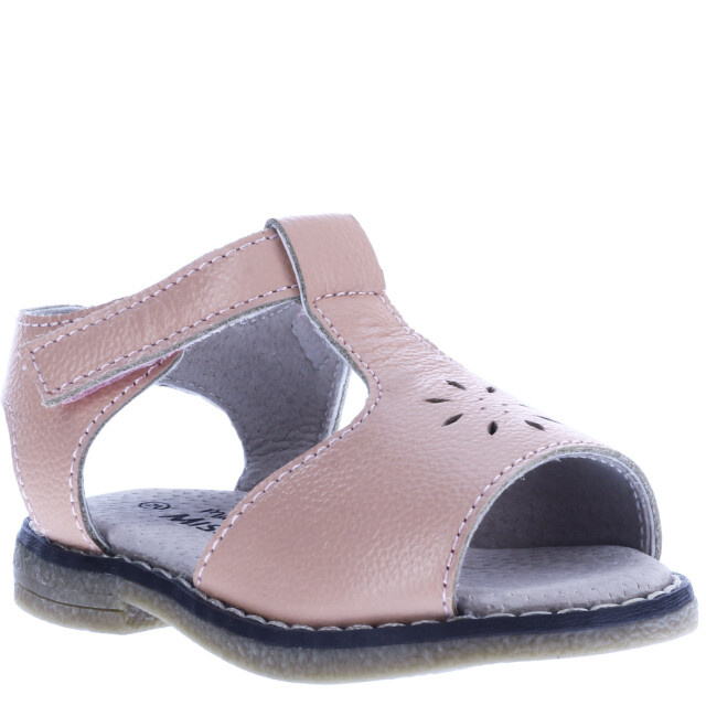 Sandalia de Niña Mini Miss Carol GRACE con velcro y calado Rosado